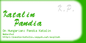 katalin pandia business card